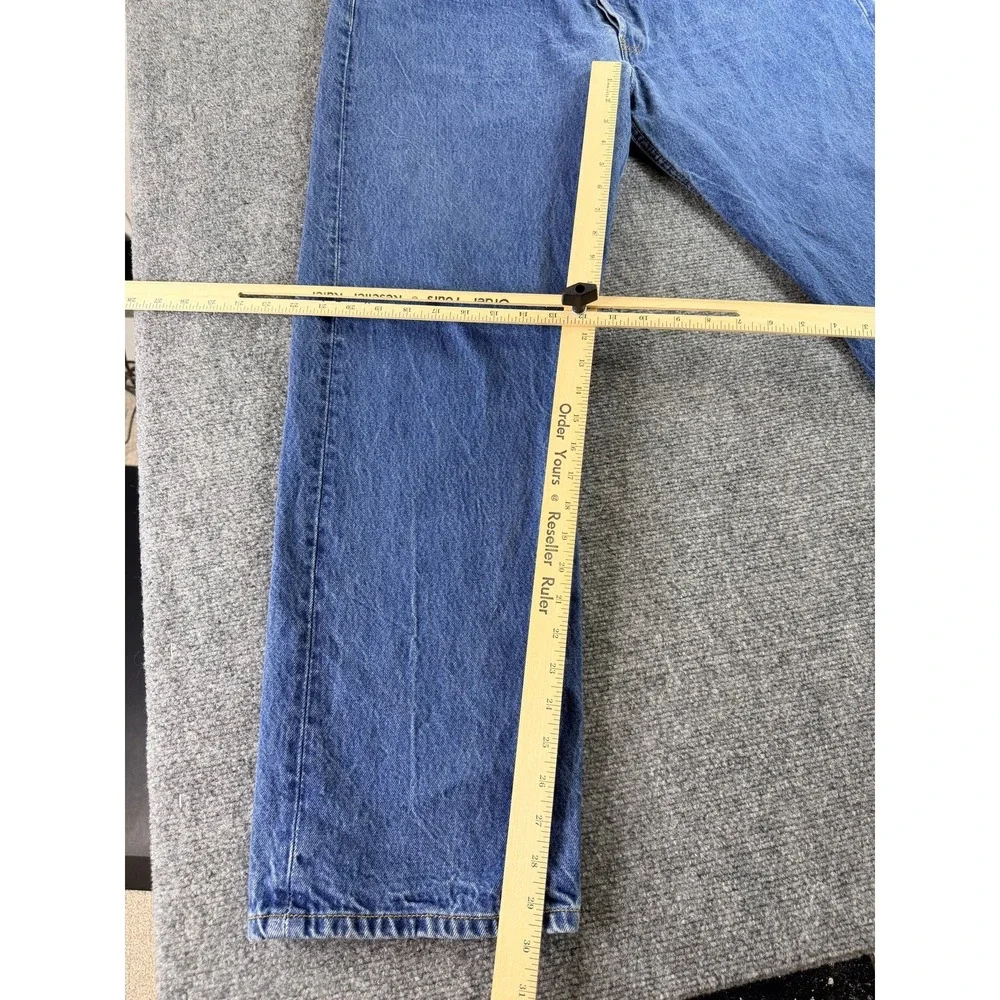 Vintage Levi's 501 Straight Leg Jeans Mens 42x34 Light Blue Wash Button Fly‎